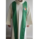 Étole verte pour prêtre avec logo du diocèse aux Armées