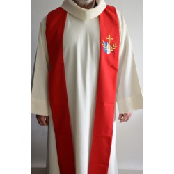 Etole rouge pour prêtre- avec logo du diocèse aux Armées