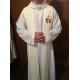 Etole blanche pour prêtre avec logo du diocèse aux Armées