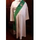 Étole verte pour diacre avec logo du diocèse aux Armées