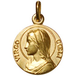 Médaille de la Vierge, dans son écrin, en plaqué Or de 18 mm