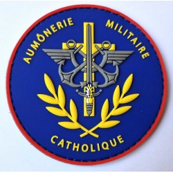 ÉCUSSON (rondache) - Aumônerie Militaire Catholique - 80 mm