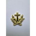 Insigne métallique de calot d'aumônier militaire catholique