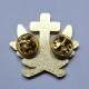Insigne métallique de calot d'aumônier militaire catholique